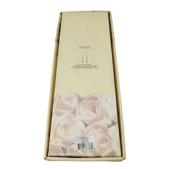 Lenox Forevermore Vtg Wedding Cake 2 Piece Silverplated Server Set Heart Knife - Picture 6 of 9